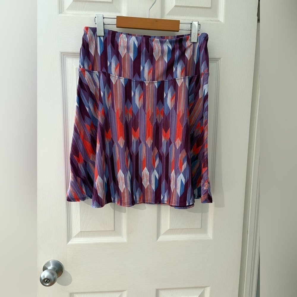 Prana women’s Taj printed A-line skirt size medium purple pink - Picture 2 of 8